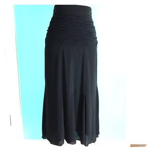 Prada Midi Sheer Ruched Skirt